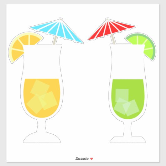 Cocktails Aufkleber (Blatt)