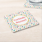 Cocktails aus dem Mittelalter Orange Gold Aquamari Rechteckiger Pappuntersetzer (angewinkelt)