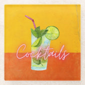 Cocktails Bar Glasuntersetzer (Vorderseite)