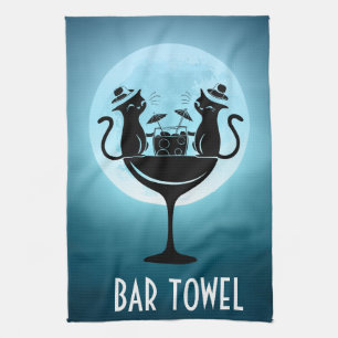 Cocktails Bar Katzen Geschirrtuch