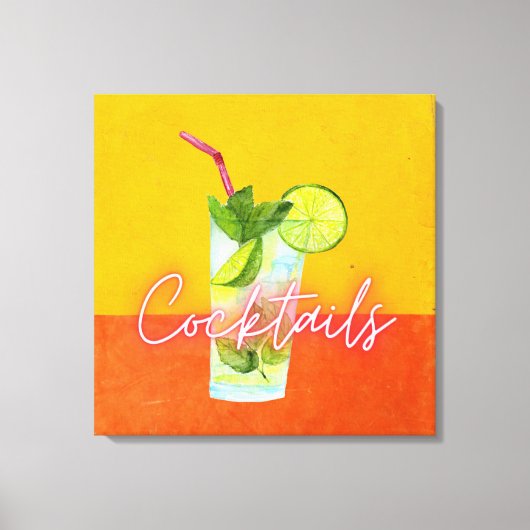 Cocktails Bar Leinwanddruck (Vorderseite)