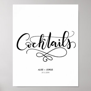 Cocktails - Bar - Personalisiert Poster