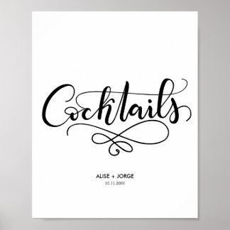 Cocktails - Bar - Personalisiert Poster