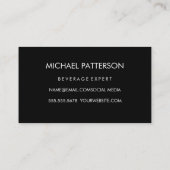 Cocktails/Barkeeper (Gold Metallic) Visitenkarte (Rückseite)