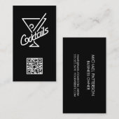 Cocktails / Barkeeper / QR Strichcode Visitenkarte (Vorne/Hinten)