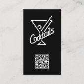 Cocktails / Barkeeper / QR Strichcode Visitenkarte (Vorderseite)