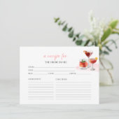 Cocktails Blumenkohl Brautparty Rezeptionskarten Einladung (Stehend Vorderseite)