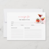 Cocktails Blumenkohl Brautparty Rezeptionskarten Einladung (Vorderseite)