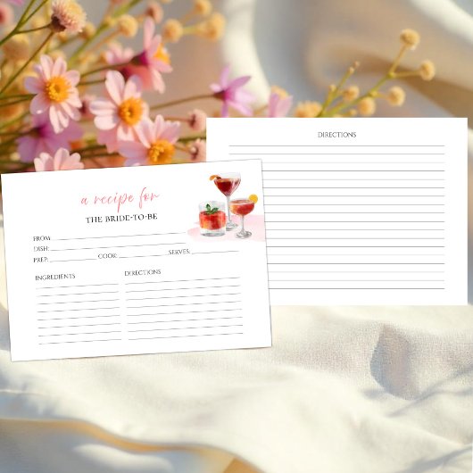 Cocktails Blumenkohl Brautparty Rezeptionskarten Einladung