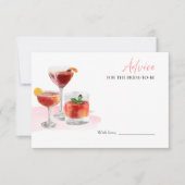 Cocktails Brautparty Beratung für die Bride Card Einladung (Vorderseite)