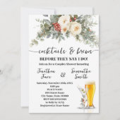 Cocktails & Brews Before I do Winter Shower Einladung (Vorderseite)