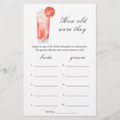 Cocktails bridal shower - How old were they game (Vorderseite)