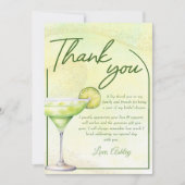 Cocktails Brunch & Brautparty Dankeskarte (Vorderseite)