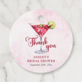 Cocktails Brunch & Brautparty Geschenkanhänger (Rückseite)