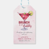 Cocktails Brunch & Brautparty Geschenkanhänger (Rückseite)
