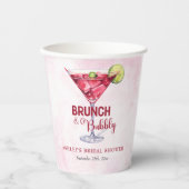 Cocktails Brunch & Brautparty Pappbecher (Vorderseite)