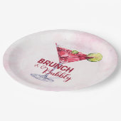 Cocktails Brunch & Brautparty Pappteller (Schrägansicht)