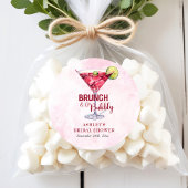 Cocktails Brunch & Brautparty Runder Aufkleber