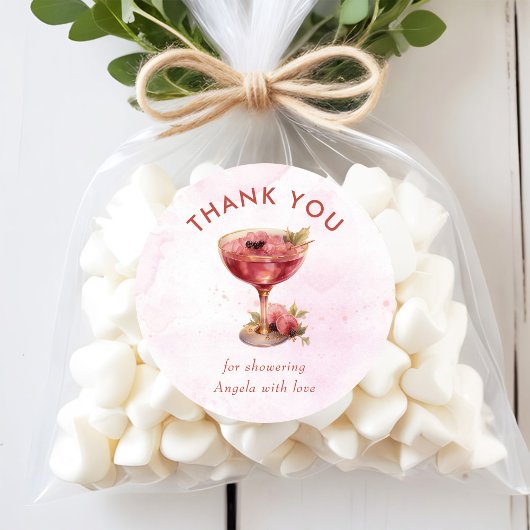 Cocktails Brunch & Brautparty Runder Aufkleber