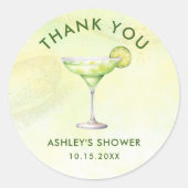 Cocktails Brunch & Brautparty Runder Aufkleber (Vorderseite)