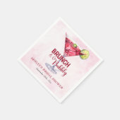 Cocktails Brunch & Brautparty Serviette (Ecke)