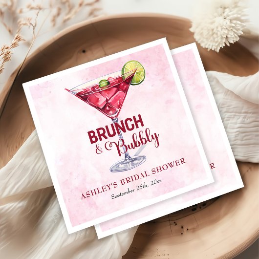 Cocktails Brunch & Brautparty Serviette