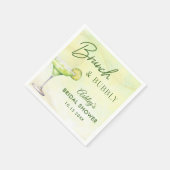 Cocktails Brunch & Brautparty Serviette (Ecke)