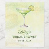 Cocktails Brunch & Brautparty Weinetikett (Einzelnes Label)