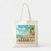 Cocktails by the beach tote bag tragetasche (Rückseite)