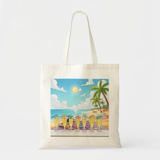 Cocktails by the beach tote bag tragetasche (Vorne)