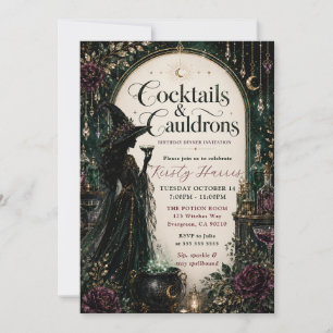 Cocktails & Cauldrons Geburtstagsessen Einladung