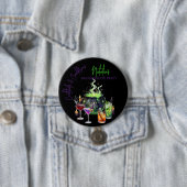 Cocktails & Cauldrons Halloween-Junggesellinnenabs Button (Beispiel)