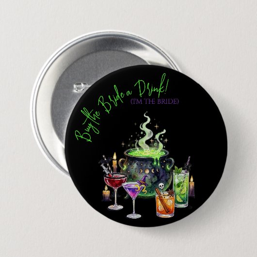 Cocktails & Cauldrons Kauf der Braut einen Drink B Button (Vorne & Hinten)
