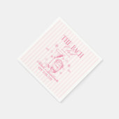 Cocktails Club Junggeselinnen-Abschied Pink Serviette (Ecke)