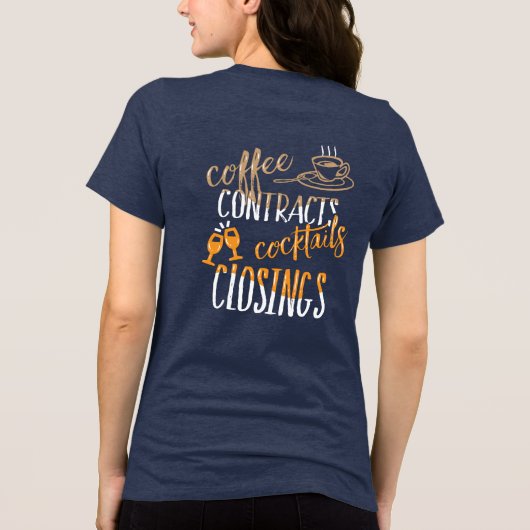 Cocktails Cocktails Cocktails Closings Real Anwese Tri-Blend Shirt (Rückseite)