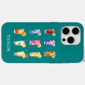 Cocktails Cocktails Cocktails Monogrammed Case-Mate iPhone Hülle (Rückseite (Horizontal))