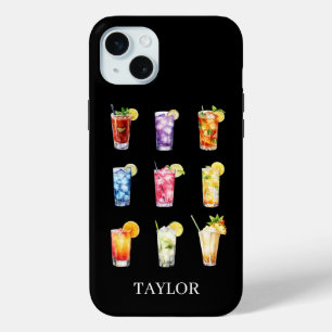 Cocktails Cocktails Cocktails Monogrammiert Case-Mate iPhone Hülle
