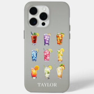 Cocktails Cocktails Cocktails Monogrammiert Case-Mate iPhone Hülle