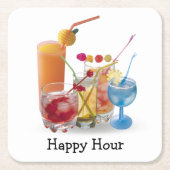 Cocktails Collection für Bar Square Paper Unterset Rechteckiger Pappuntersetzer (Vorderseite)