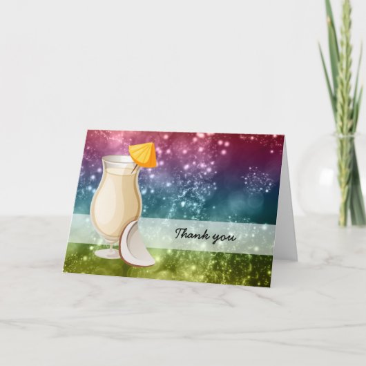 Cocktails Dankeskarte (Vorderseite)