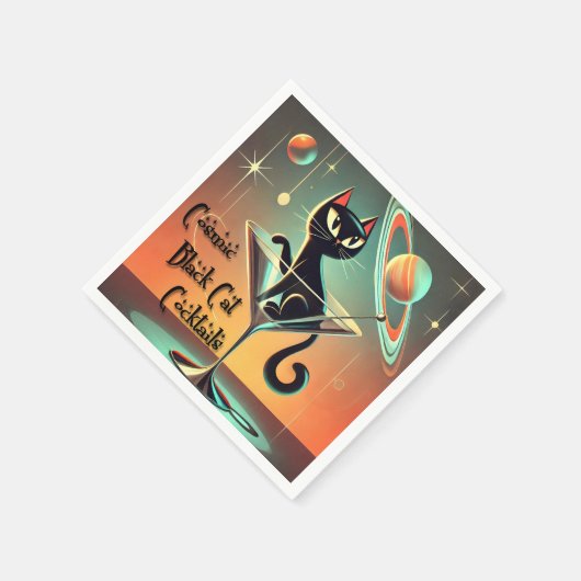 Cocktails der atomaren Futuristik Serviette (Ecke)