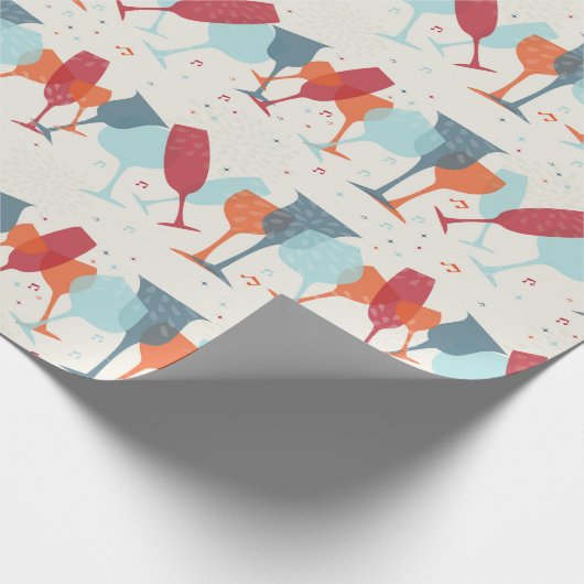 Cocktails Design Geschenkpapier (Ecke)