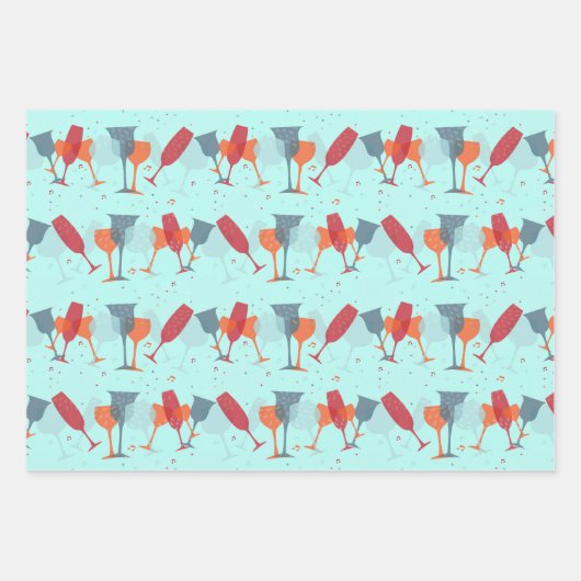 Cocktails Design Geschenkpapier Set (Vorderseite 3)