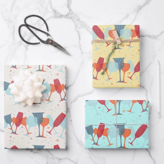 Cocktails Design Geschenkpapier Set (Vorderseite)