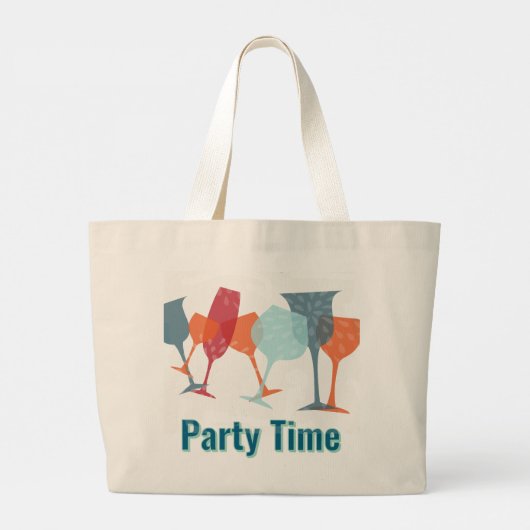 Cocktails Design Jumbo Stoffbeutel (Rückseite)