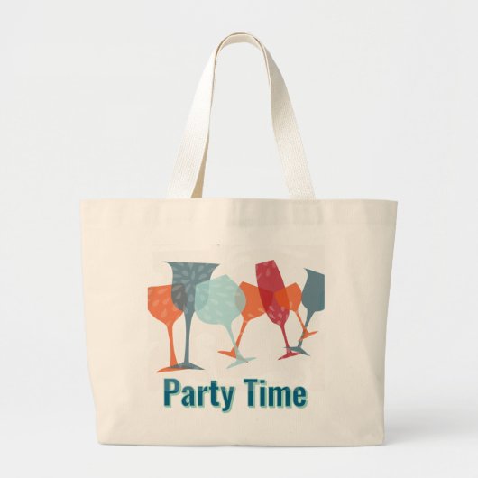Cocktails Design Jumbo Stoffbeutel (Vorne)