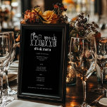 Cocktails Doodle Sketch Modernes B&W CUSTOM Geträn Menükarte<br><div class="desc">Nutzen Sie diese lustigen skurrilen Menükarten für Ihre Hochzeit, Verlobung, Brautparty oder andere Veranstaltungen. Hand von mir für dich gezeichnet. Vollständig editierbar, fügen Sie Ihre eigene Text- oder Hintergrundfarbe hinzu. Klicken Sie auf "Personalisieren", um den Text zu bearbeiten und "Design bearbeiten", um Schriftart, Farben und Text zu ändern. Ändern Sie...</div>