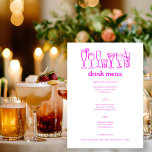 Cocktails Doodle Sketch Modernes CUSTOM Getränk Menükarte<br><div class="desc">Nutzen Sie diese lustigen skurrilen Menükarten für Ihre Hochzeit, Verlobung, Brautparty oder andere Veranstaltungen. Hand von mir für dich gezeichnet. Vollständig editierbar, fügen Sie Ihre eigene Text- oder Hintergrundfarbe hinzu. Klicken Sie auf "Personalisieren", um den Text zu bearbeiten und "Design bearbeiten", um Schriftart, Farben und Text zu ändern. Ändern Sie...</div>