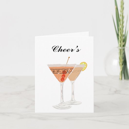 Cocktails editierbar  karte (Vorderseite)