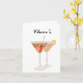 Cocktails editierbar  karte (Gelbe Blume)
